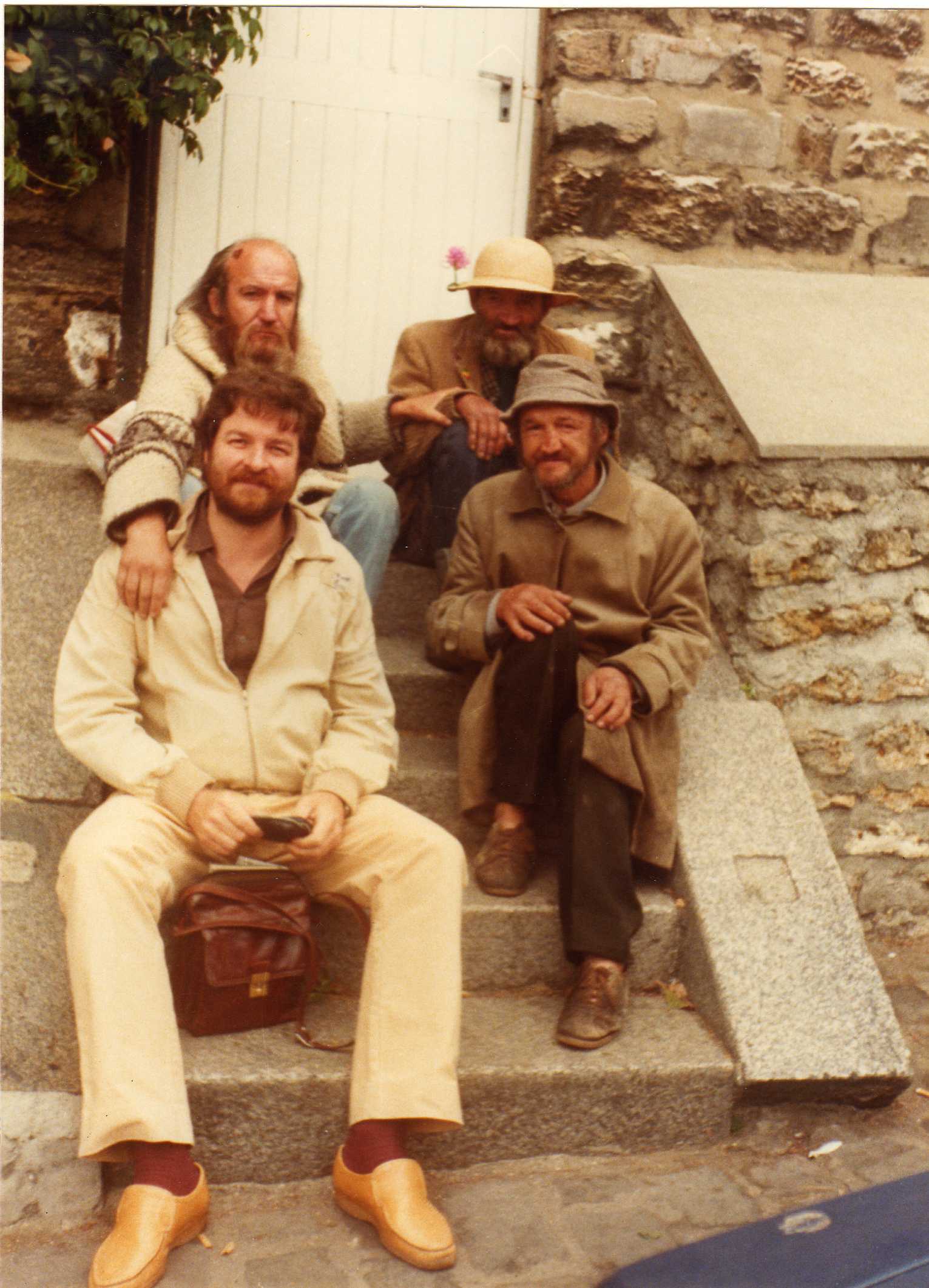 A Parigi  -1982 -Con alcuni miei amici clochards..