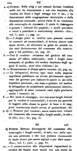 Disposizioni Regno Lombardo Veneto sui funghi