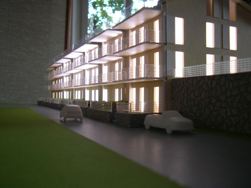 centro residenziale 1:100 con illuminazione
